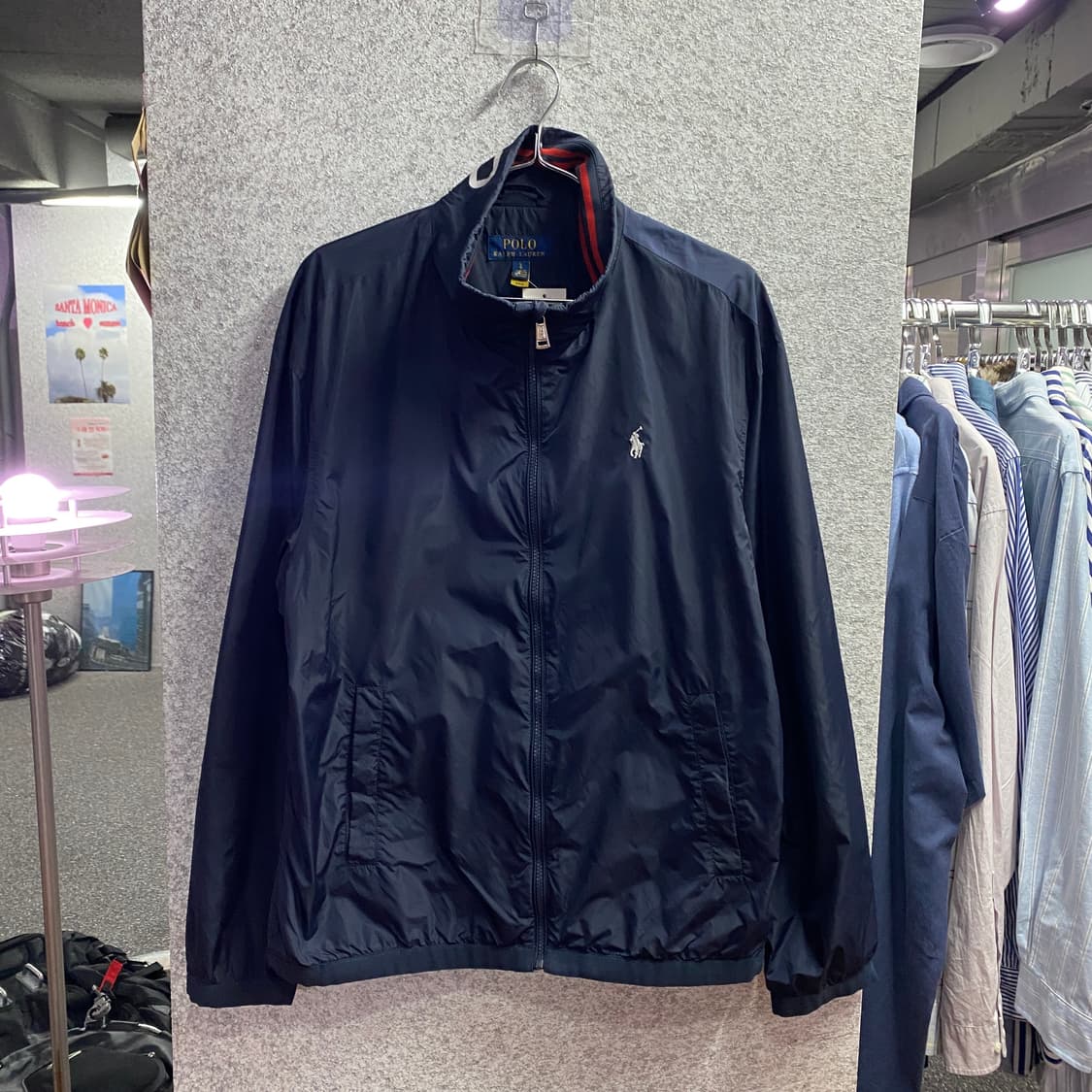 폴로랄프로렌 화이트 포니 신형 네이비 나일론 자켓  B4149  상품이미지2