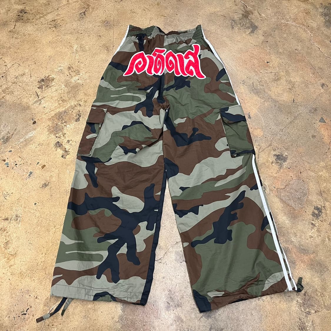 [정품/S] 아디다스 블랙 카모 밀리터리 조거 카고 트랙 팬츠  상품이미지3