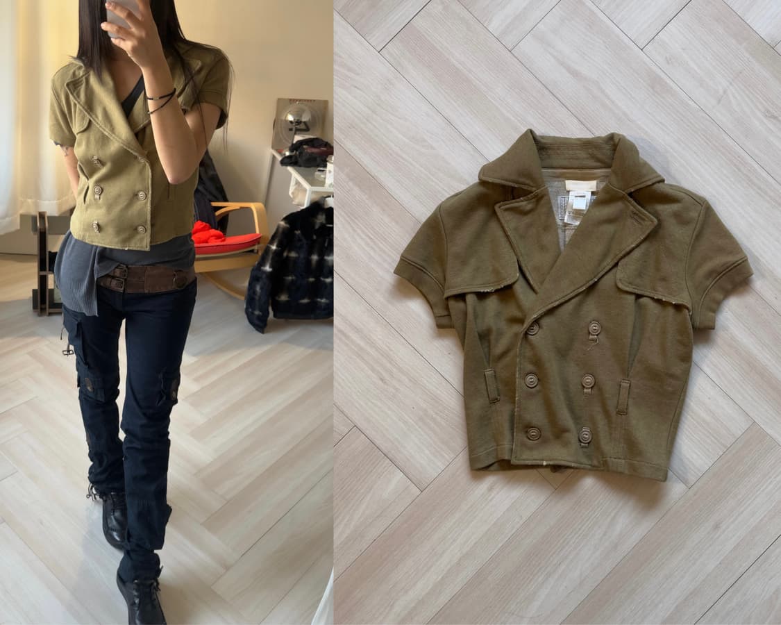 [DIESEL] Short Double-Breasted Sweat Jac 상품이미지8