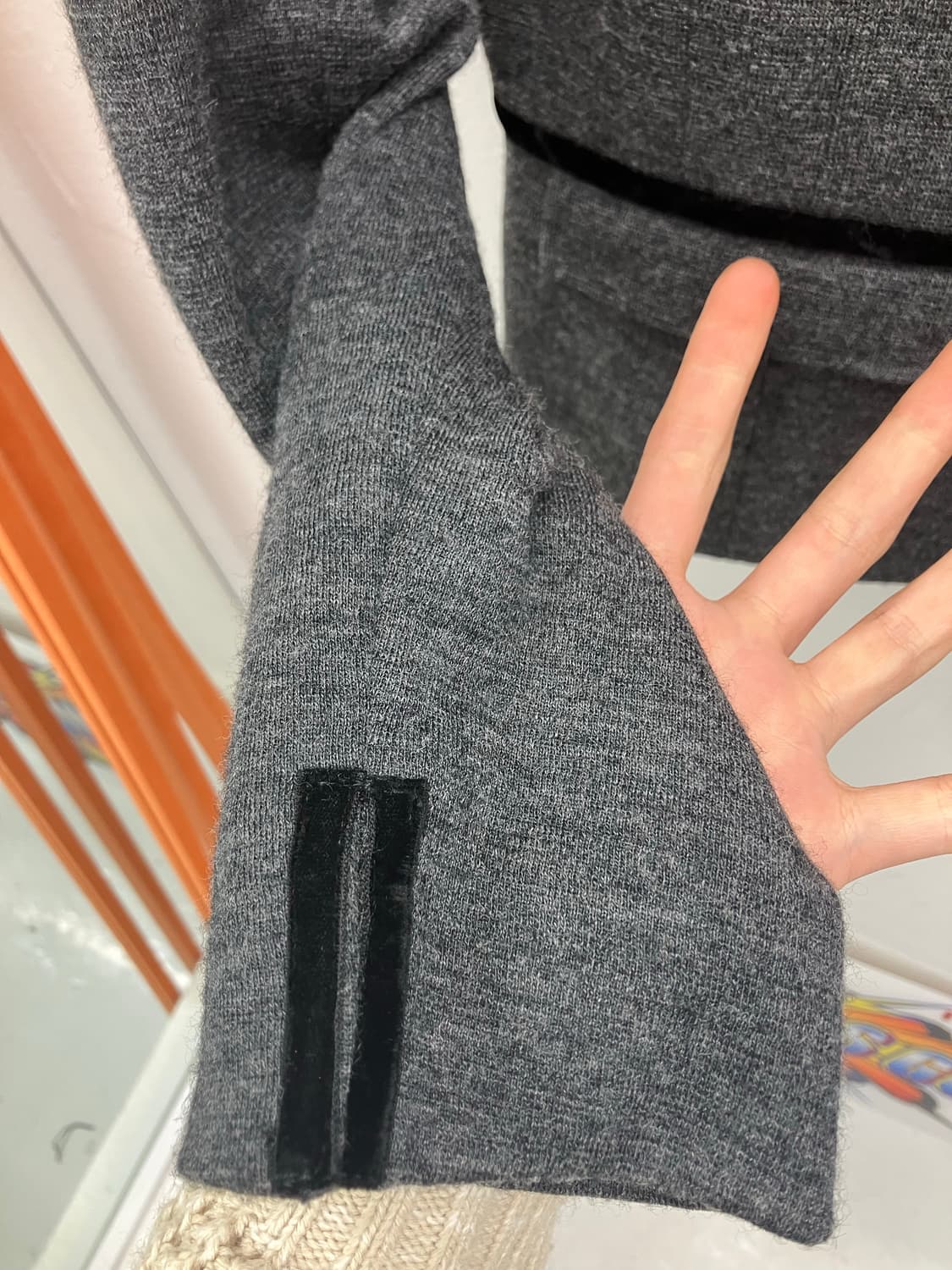 꾸레쥬 미니멀 울모직 자켓 상품이미지3