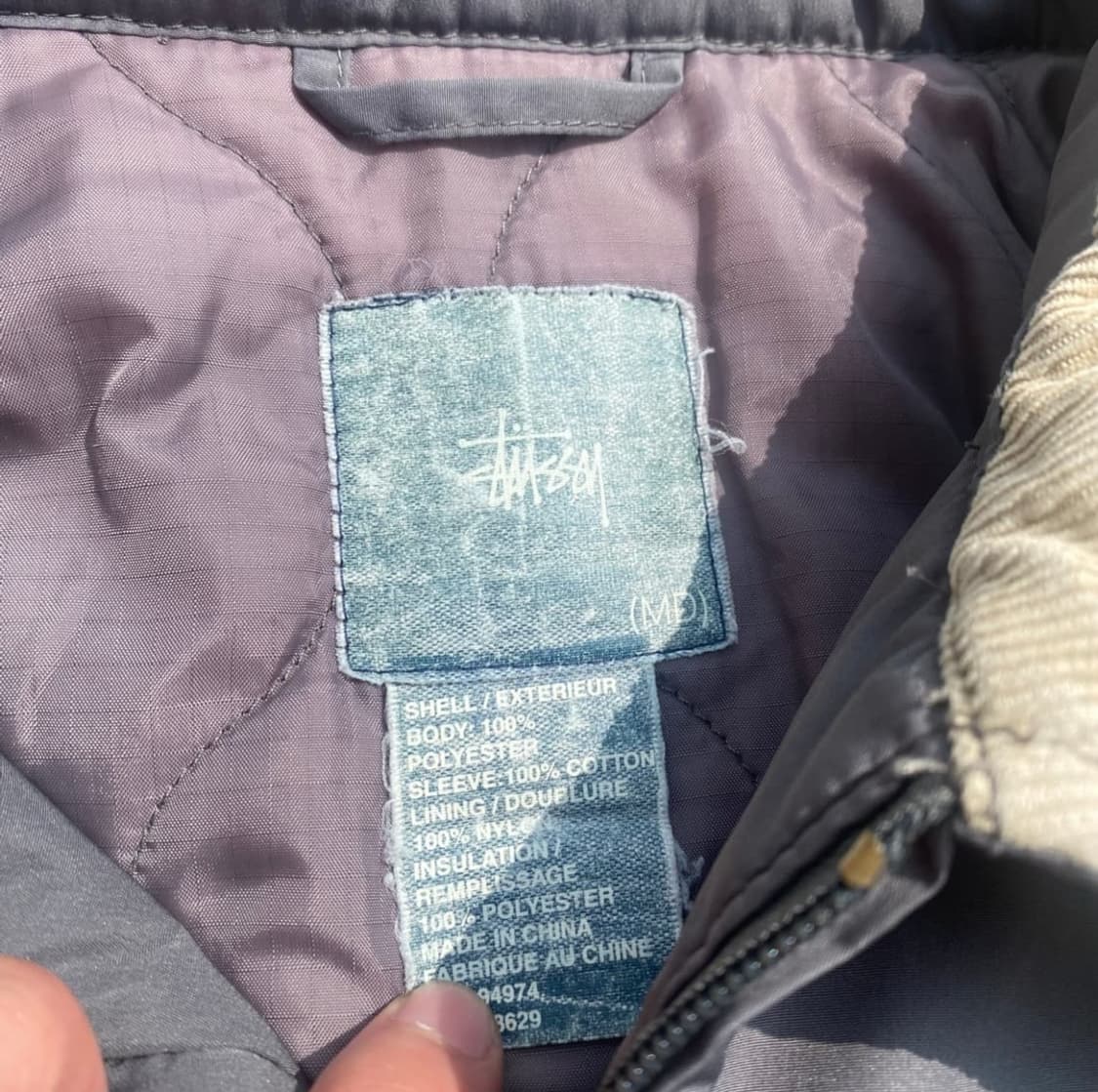 stussy) 스투시 90s 골덴 블루종 자켓 상품이미지3