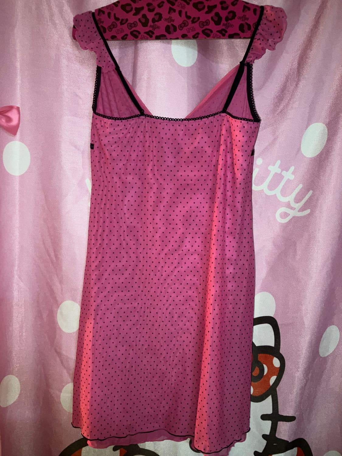 jpn 핫핑크 도트 슬립 원피스 상품이미지5