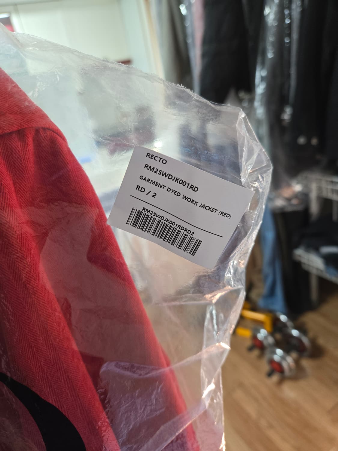 렉토 GARMENT DYED WORK JACKET (RED) 상품이미지3