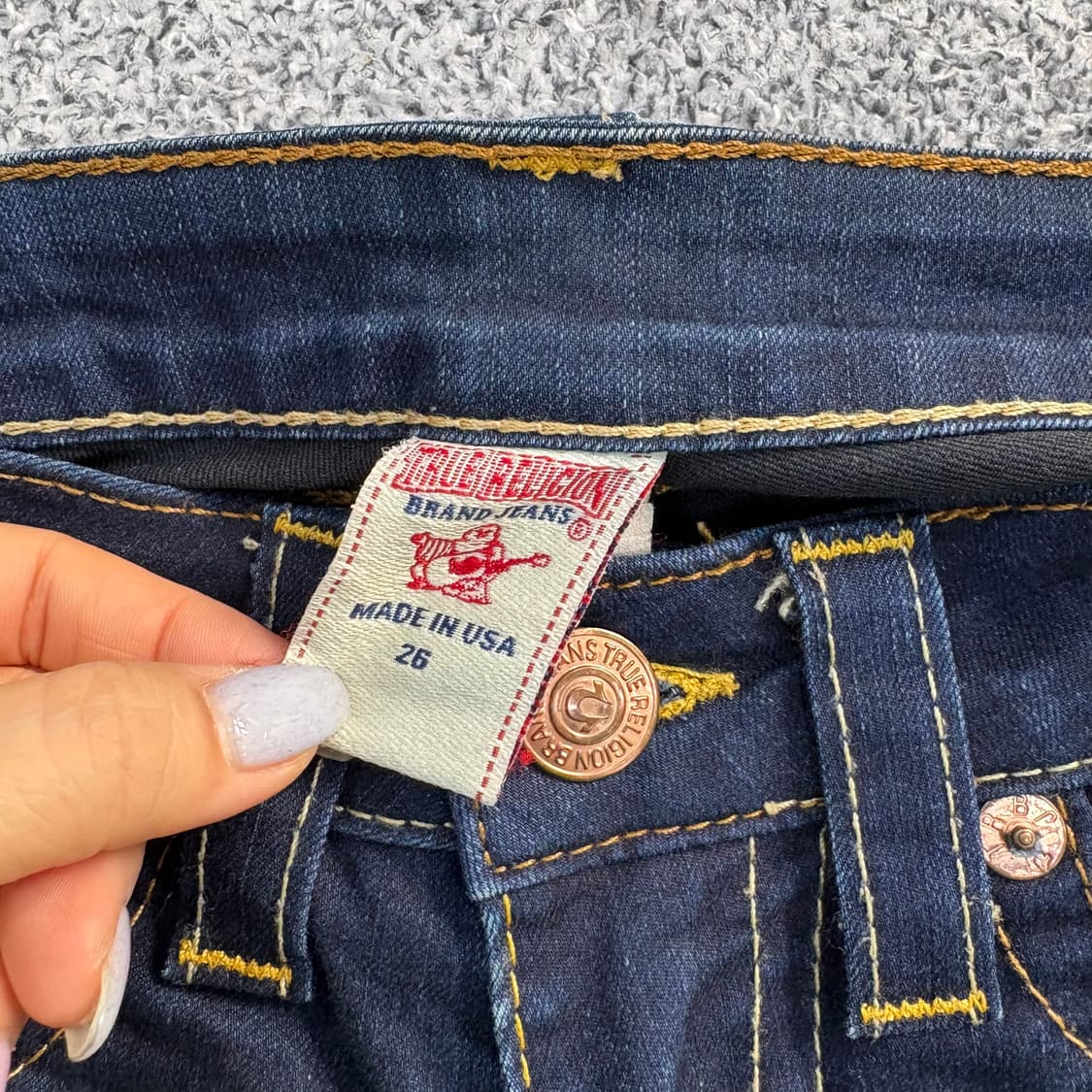 26 트루릴리젼 부추컷 진청 데님 0312J 상품이미지3