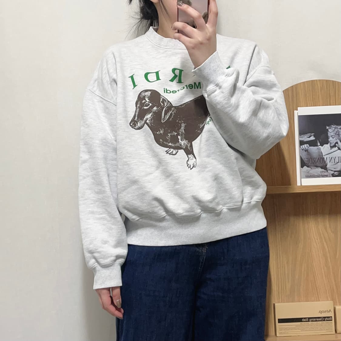 [정품] 마르디메크르디 그레이 맨투맨 [ 실확 ] 상품이미지3