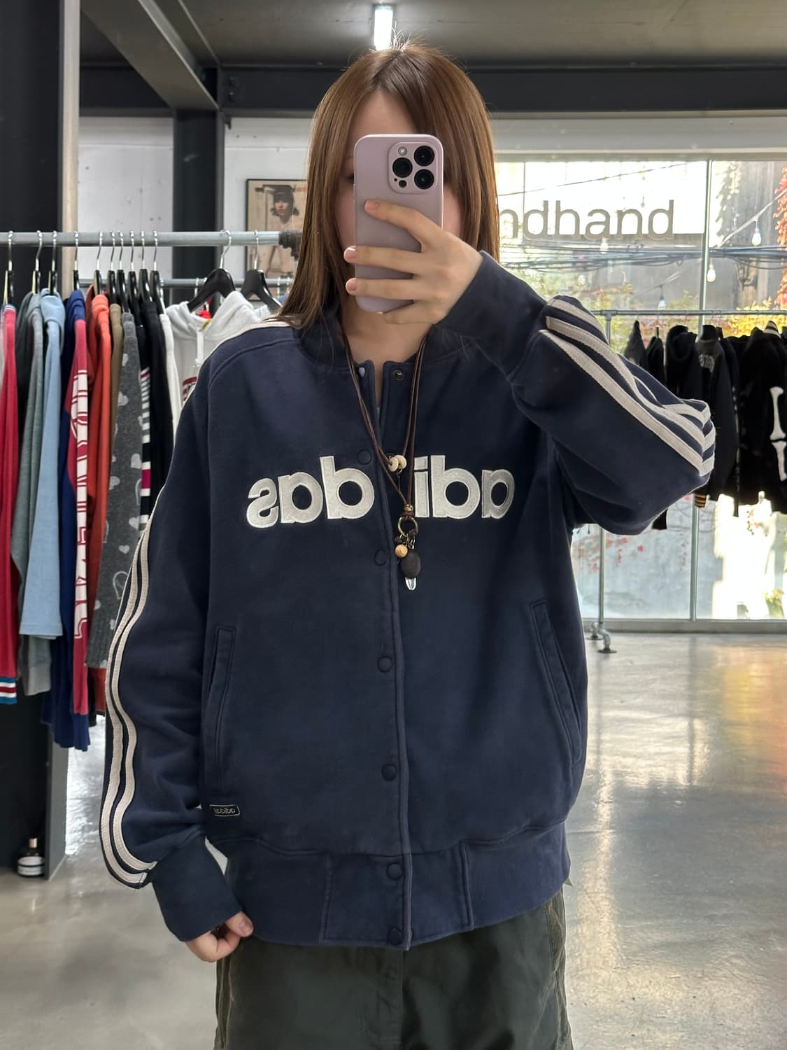 아디다스 올드스쿨 코튼 바시티자켓 상품이미지2