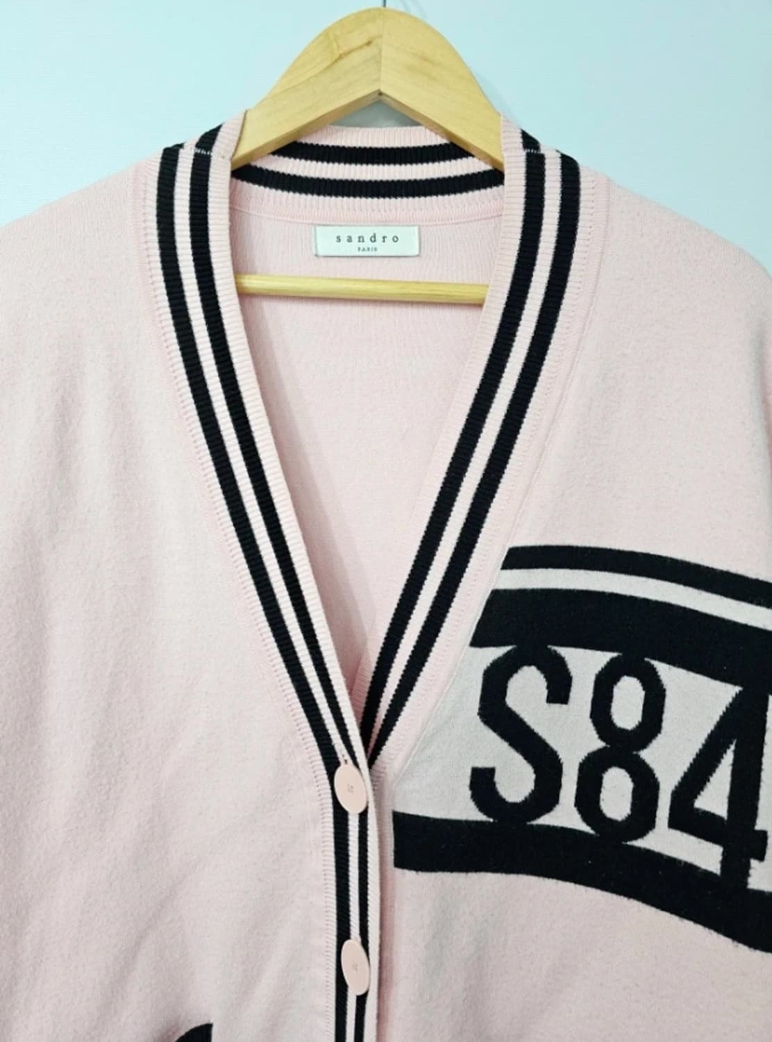 SANDRO 산드로 핑크 가디건 블라우스 F 상품이미지3