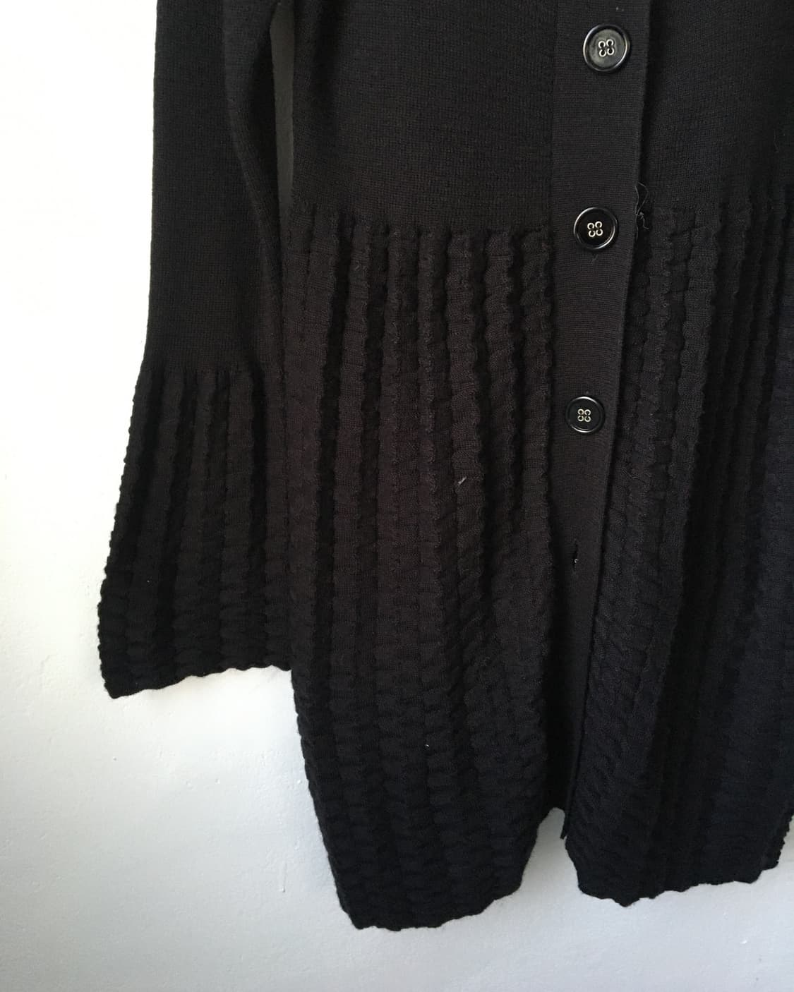 Fur collar point knit long cardigan 상품이미지4