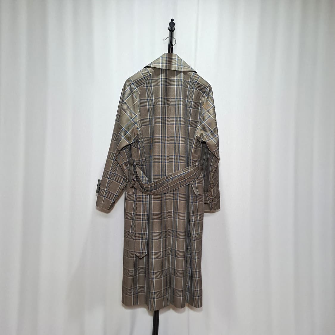 (새상품급 택포) 솔리드옴므 발마칸 체크 롱 코트 B577 상품이미지4