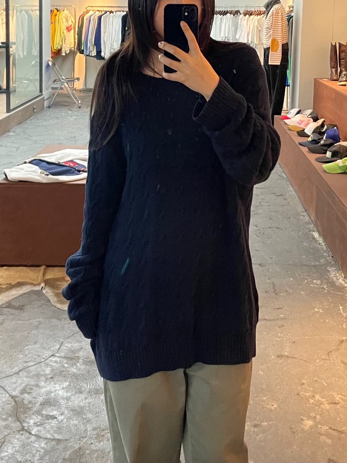 폴로 랄프로렌 네이비 꽈배기 니트 H501 상품이미지1