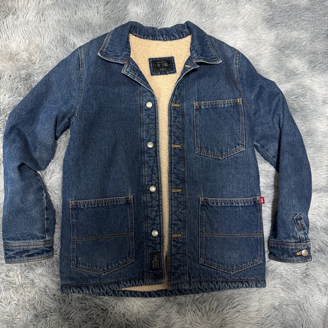 더스토리 쉐르파 데님자켓 L사이즈 상품이미지1