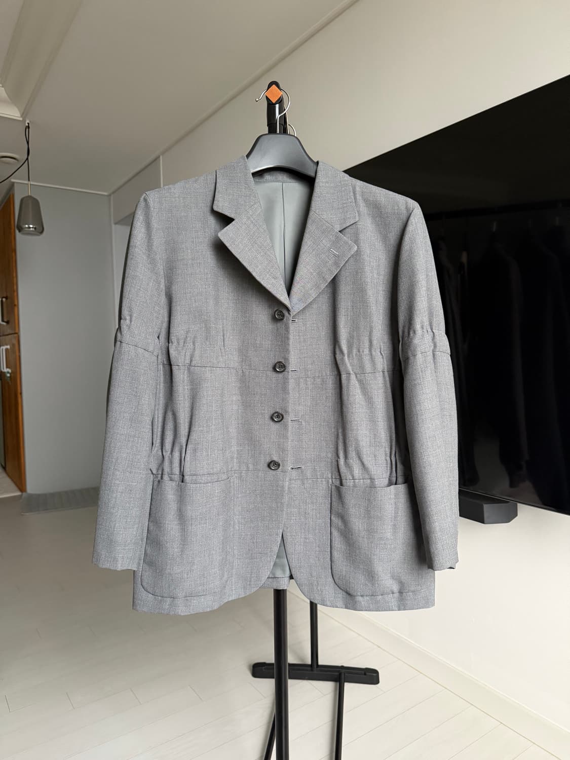 00s 이세이미야케 아카이브 츠모리 치사토 셔링 블레이져 자켓 상품이미지2