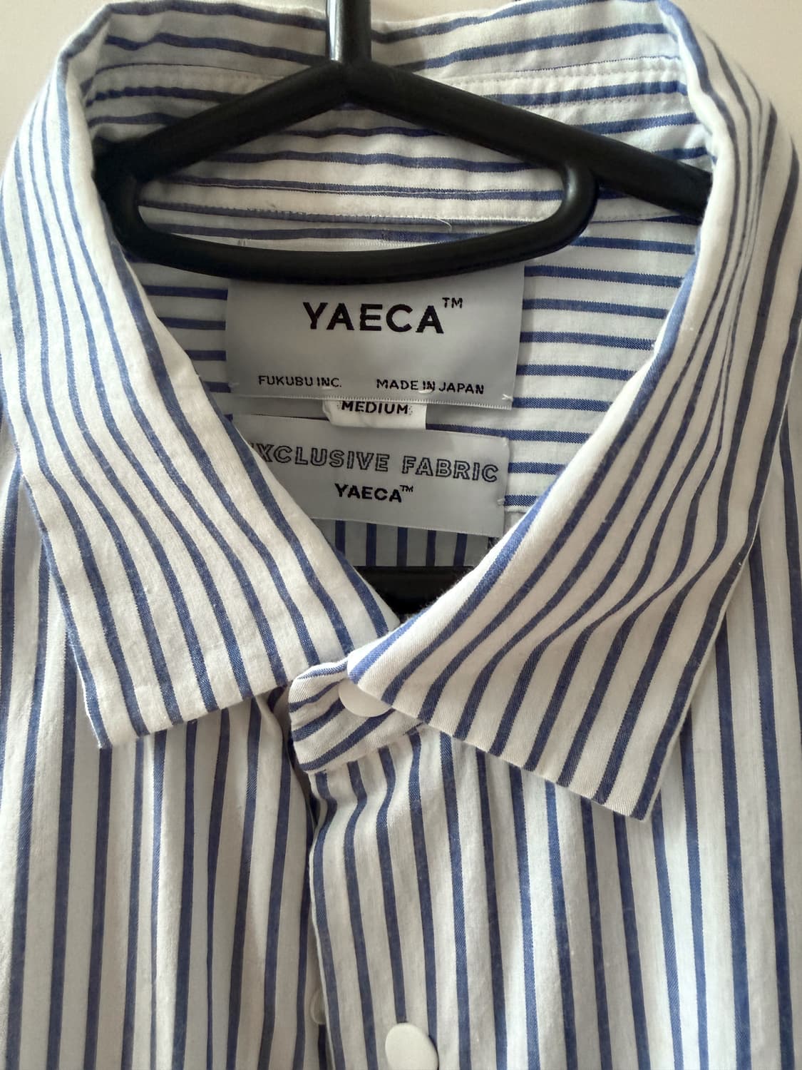 YAECA 블루 스트라이프 셔츠 자켓 M 상품이미지2
