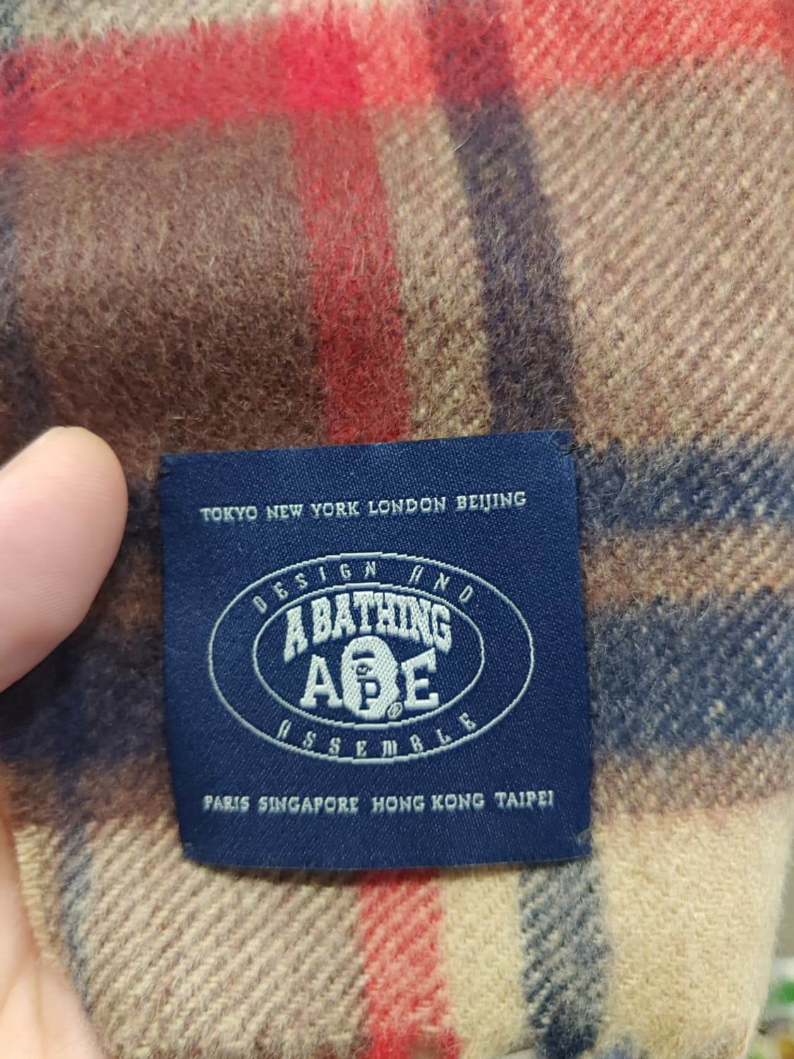 [OS] 베이프 CPO 러브제네레이션 체크무늬 머플러 상품이미지3