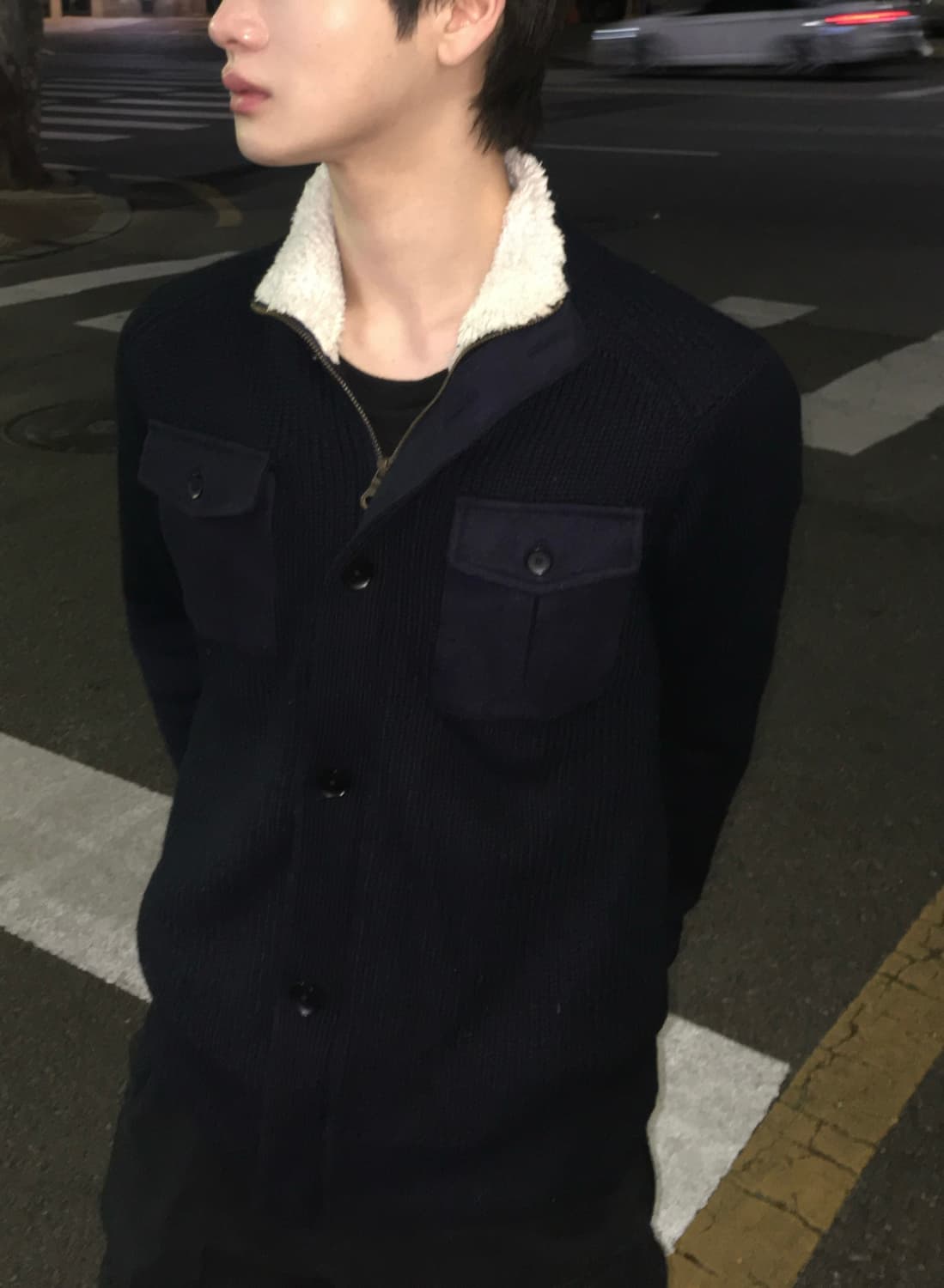 포켓 빈티지 가디건(네이비) 상품이미지2