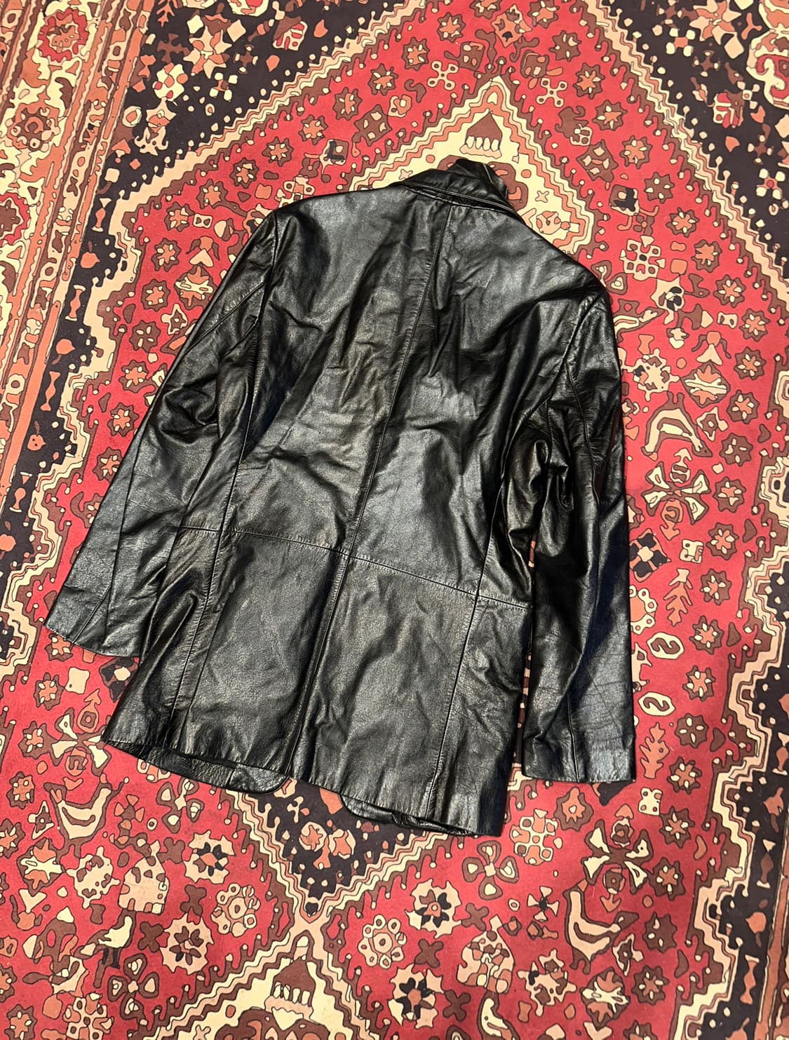 ( M-L ) 가죽마이 블레이저 블레이져 레더자켓 양가죽자켓 소가죽 상품이미지4