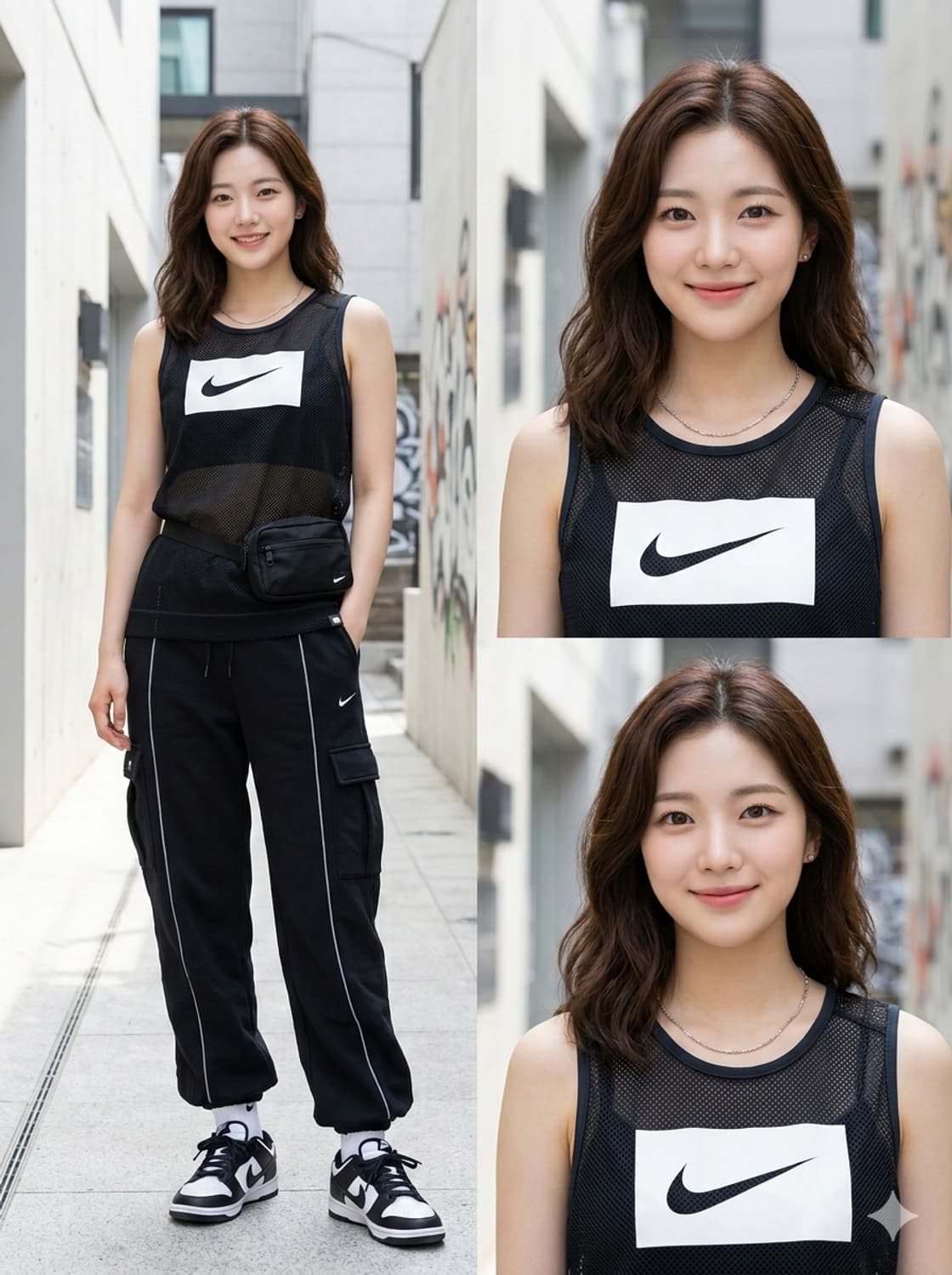 나이키 빅로고 메쉬 나시 블랙 상품이미지1