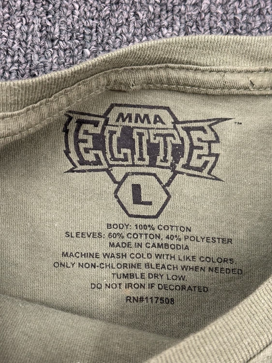 L)MMA Elite 빈티지 스컬프린팅 와플 레이어드 롱슬리브 상품이미지5
