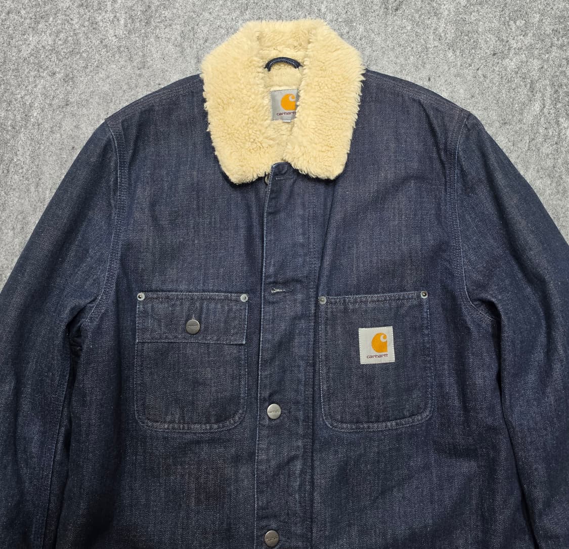 칼하트 WIP 쉐르파 피닉스 코트 데님자켓 청자켓 M 상품이미지4