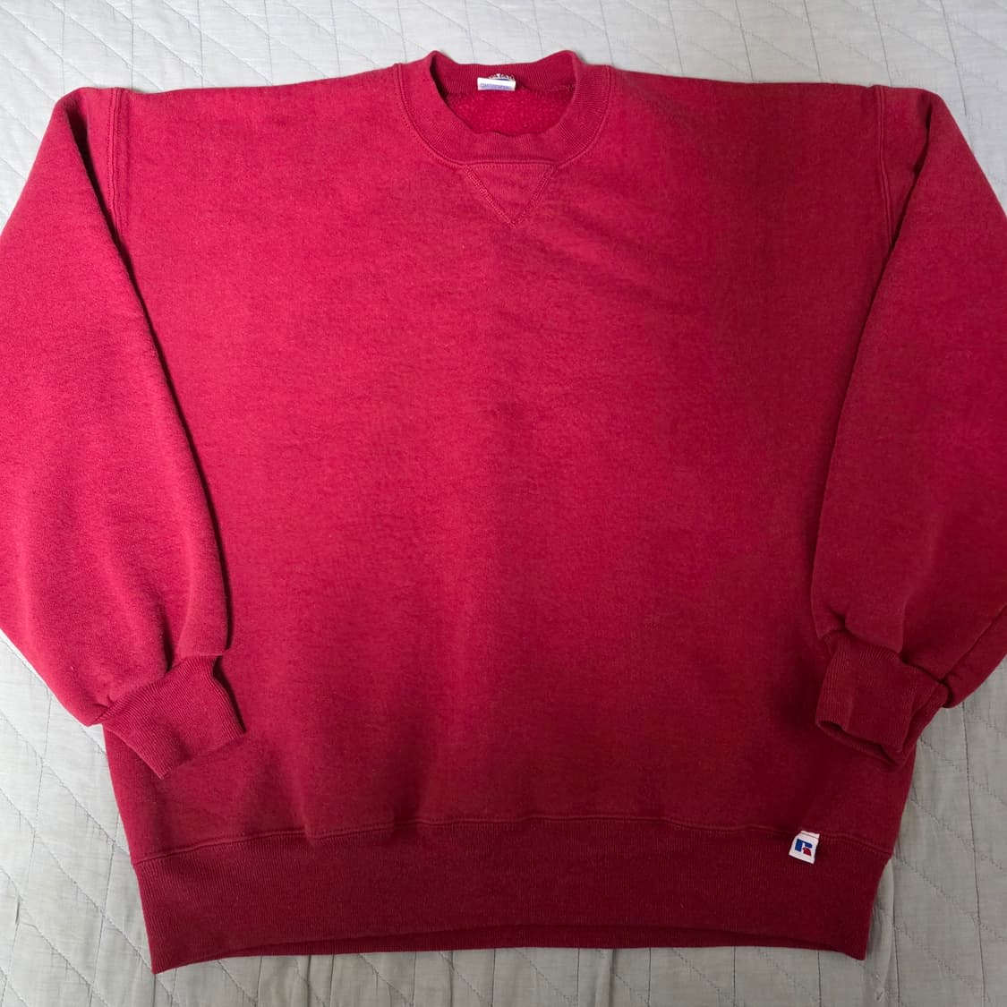 [XL] 90s 빈티지 러셀 레드 라이트 페이드 맨투맨 스웻 상품이미지1