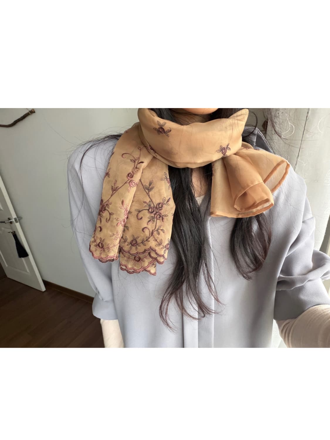 flower patterned scarf 상품이미지3