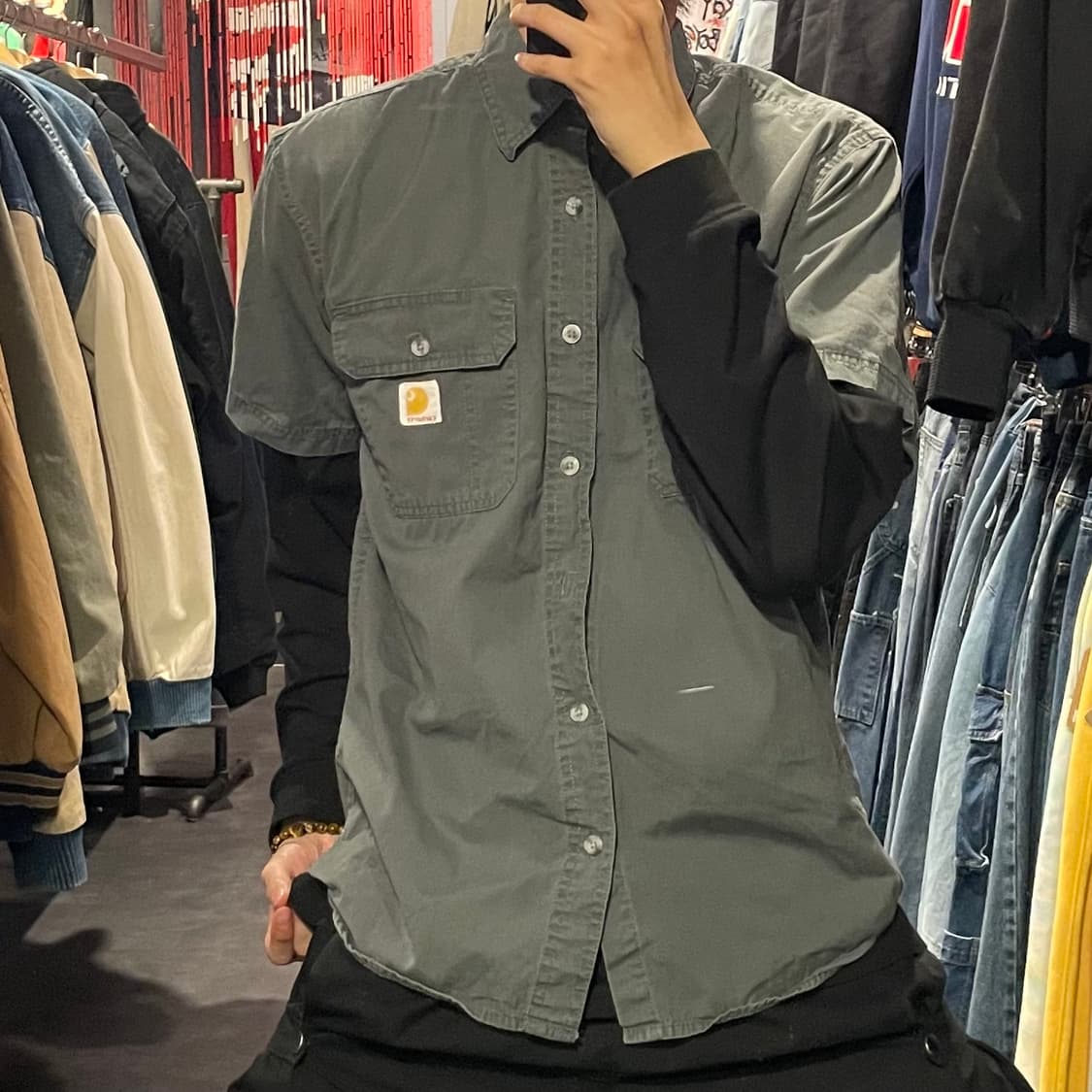[IM] carhartt 칼하트 그레이 반팔셔츠 상품이미지2