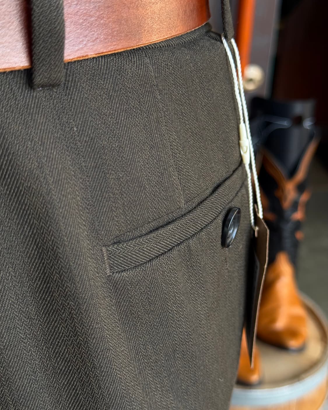 90-00‘s Le Collezioni 스트럭쳐 울 투턱 트라우저 36 상품이미지10