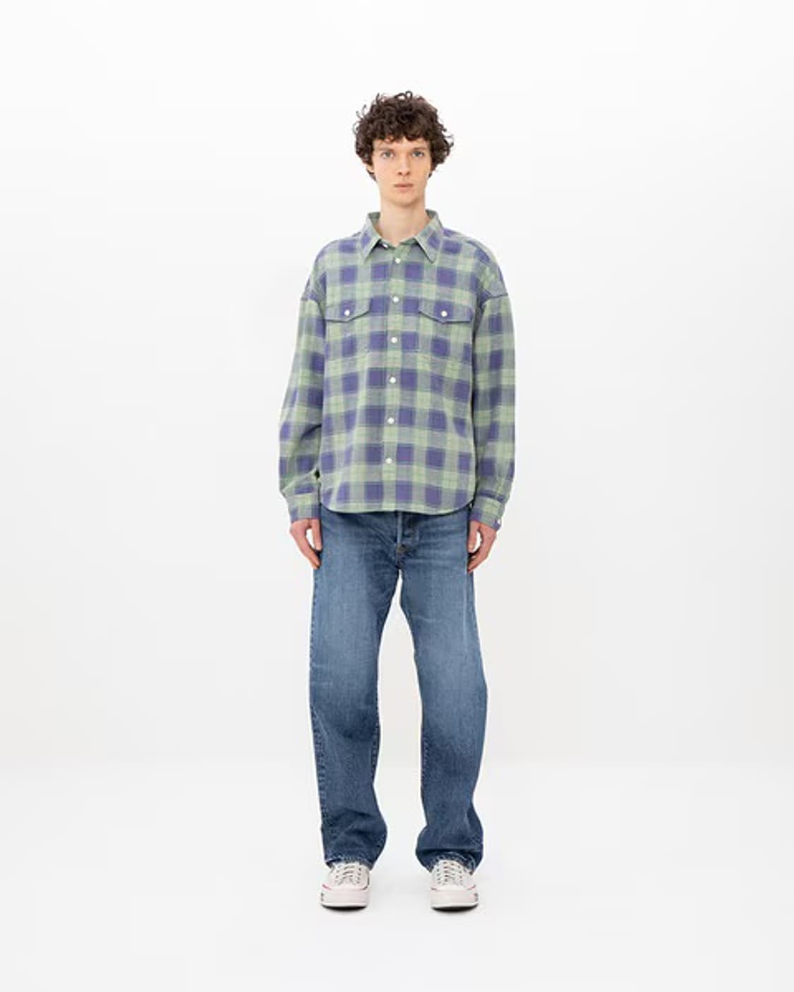 [3] 비즈빔 23AW PIONEER KHADI CHECK SHIRT  상품이미지2