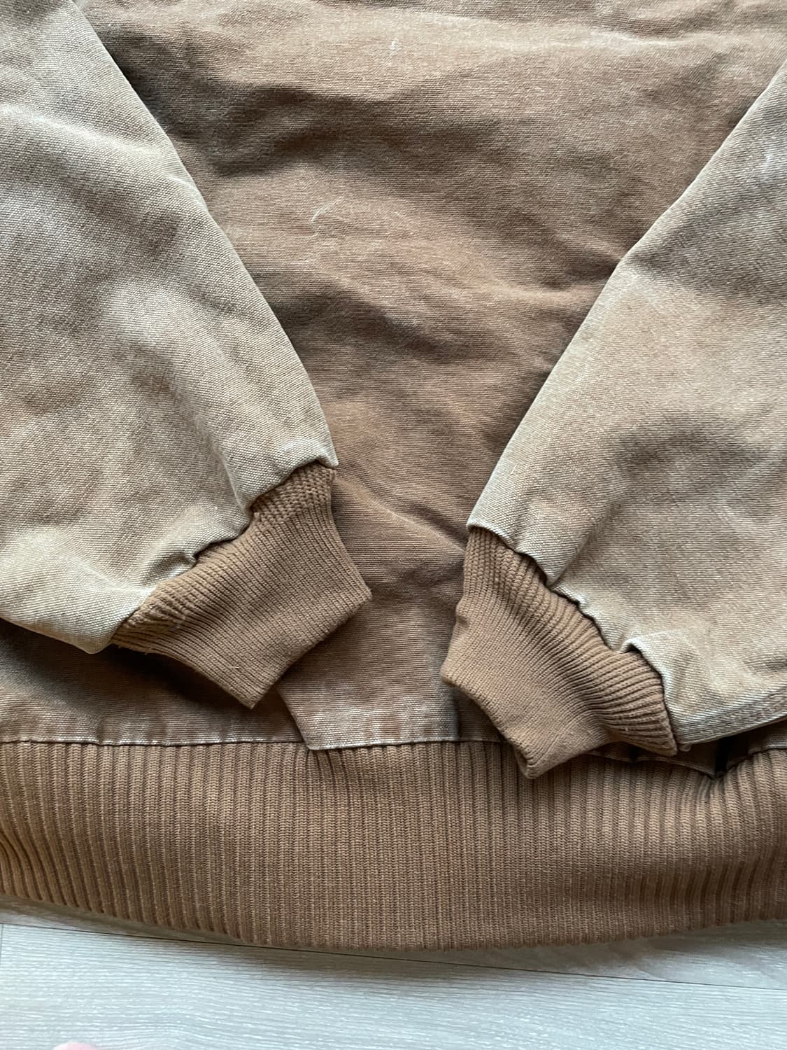 칼하트 j130 BRN 브라운 액티브 자켓 샌드스톤 빈티지 상품이미지9