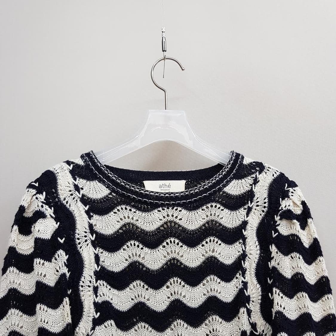 아떼 2021 파도패턴 크로셰 니트 S사이즈 상품이미지2