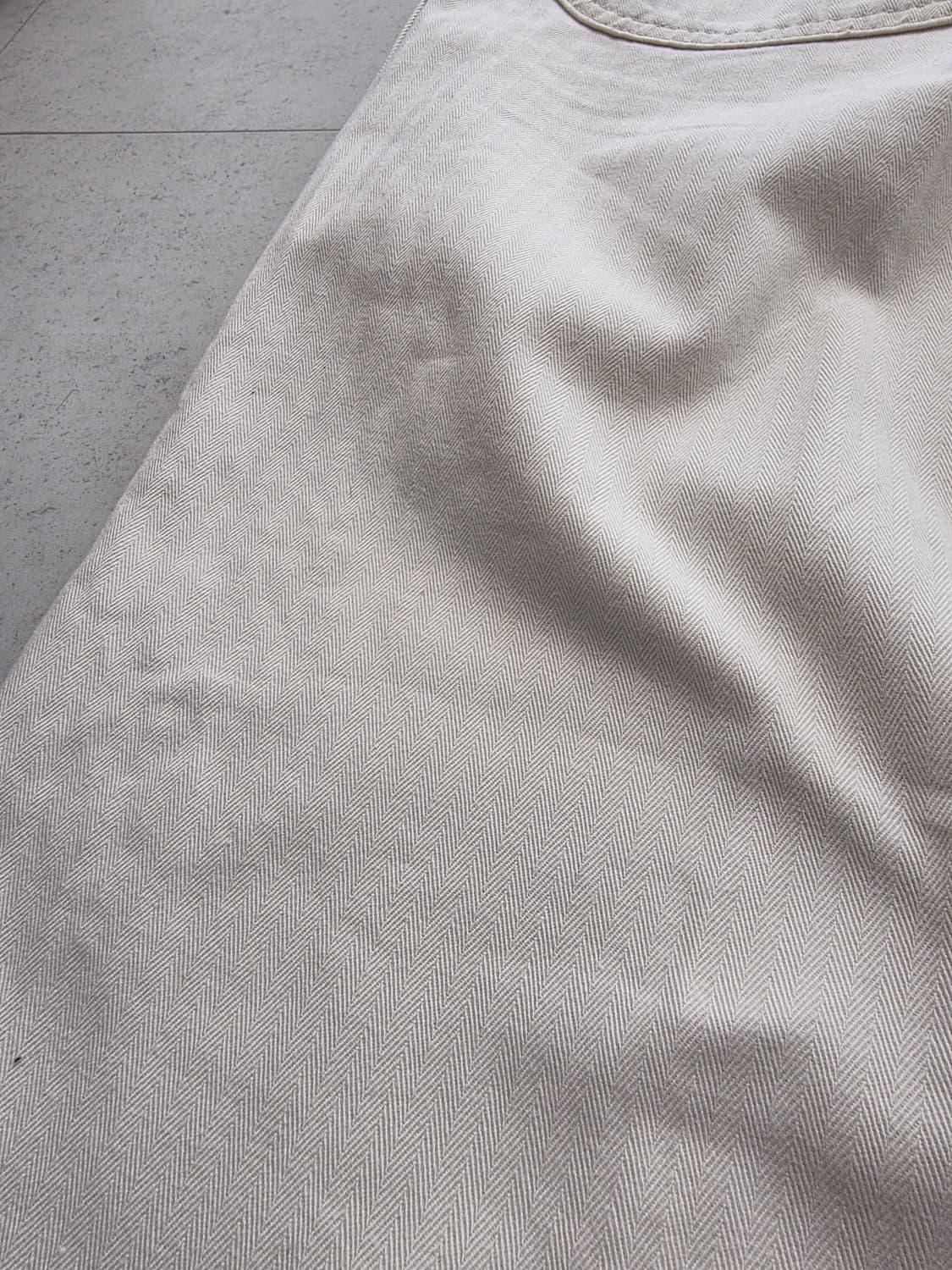 엣라코 부처프로덕트 hbt 워크 팬츠 화이트 36(실사이즈 34) 상품이미지7