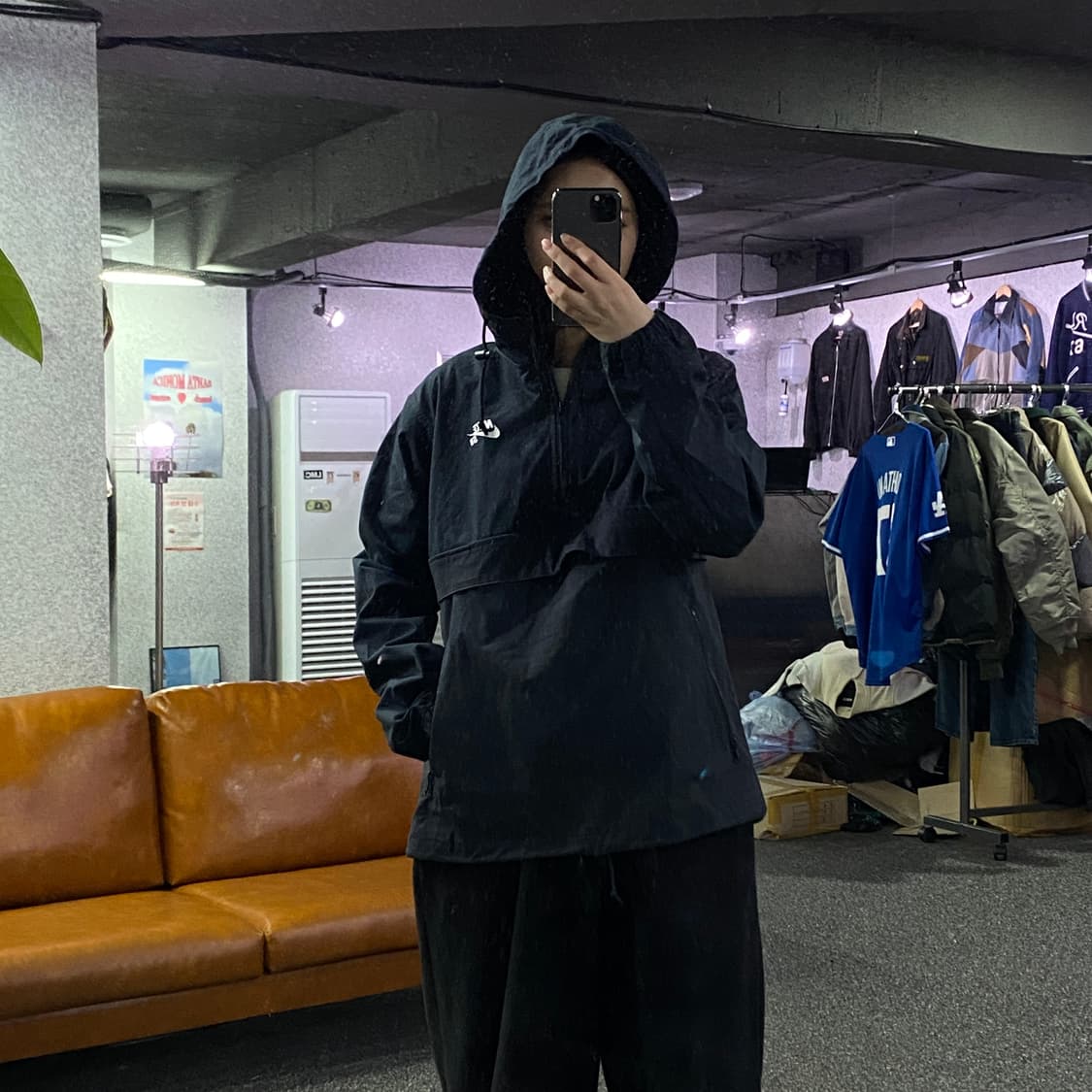 나이키 sb 스몰 로고 블랙 립스탑 아노락B3104 상품이미지1