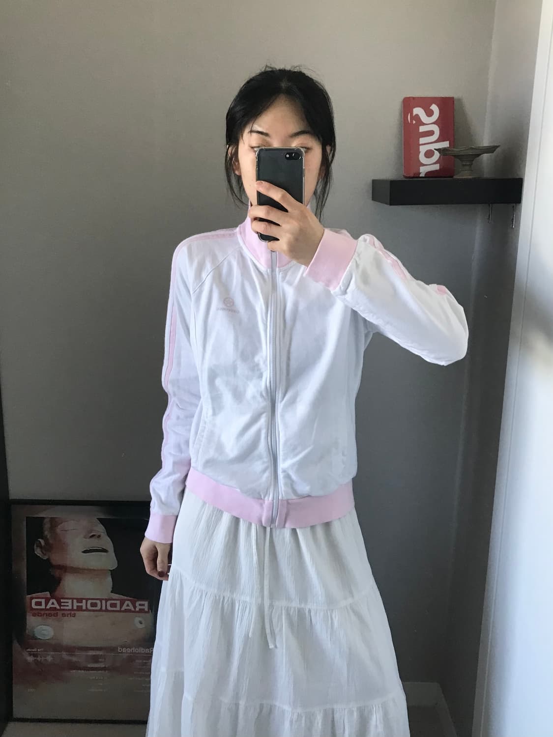 컨버스 올드스쿨 화이트 코튼 트랙탑 집업 상품이미지1