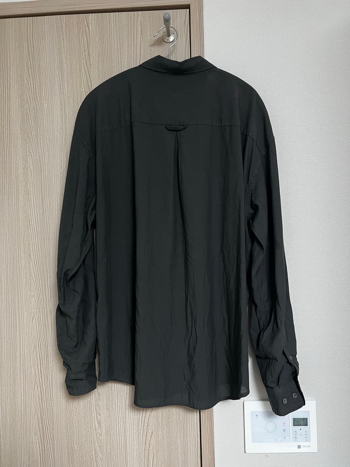 [2] 폴리테루 루즈드 체크 셔츠 차콜 상품이미지3