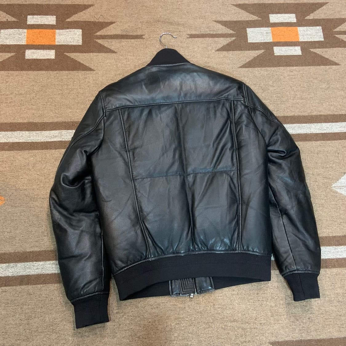 솔리드옴므 양가죽 구스다운 패딩 봄버 자켓 M 람포지퍼 상품이미지6