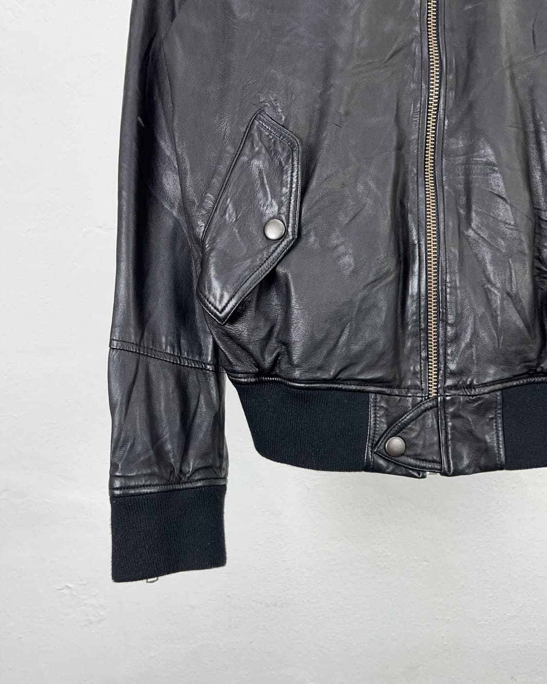 돌체 앤 가바나 램스킨 플레이트 니팅 하이넥 레더 자켓 상품이미지4