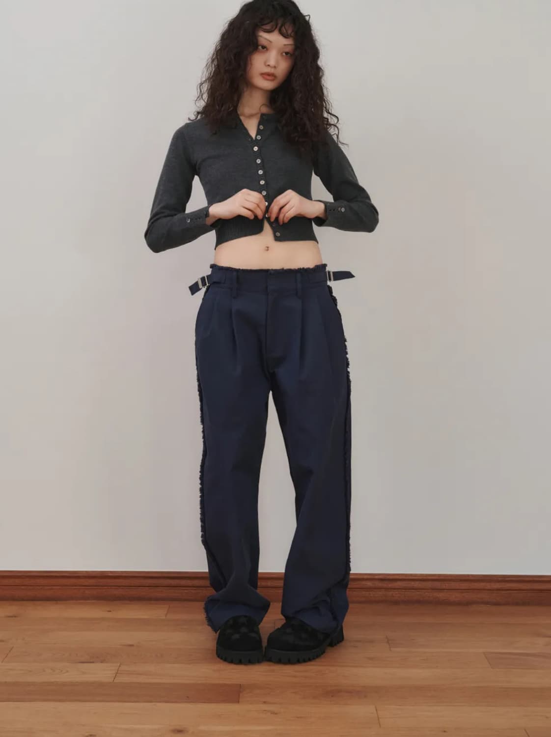 플리즈프로젝트 DESTROYED TROUSERS 네이비 상품이미지1
