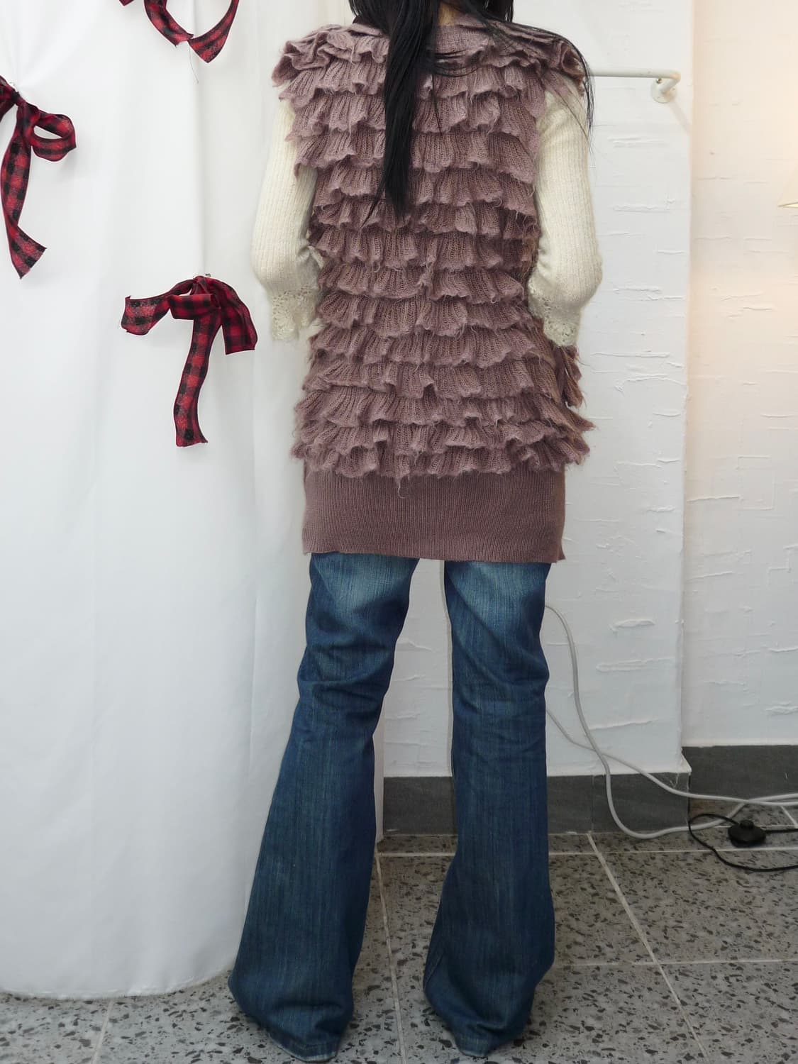 soft wave ruffle vest 상품이미지5