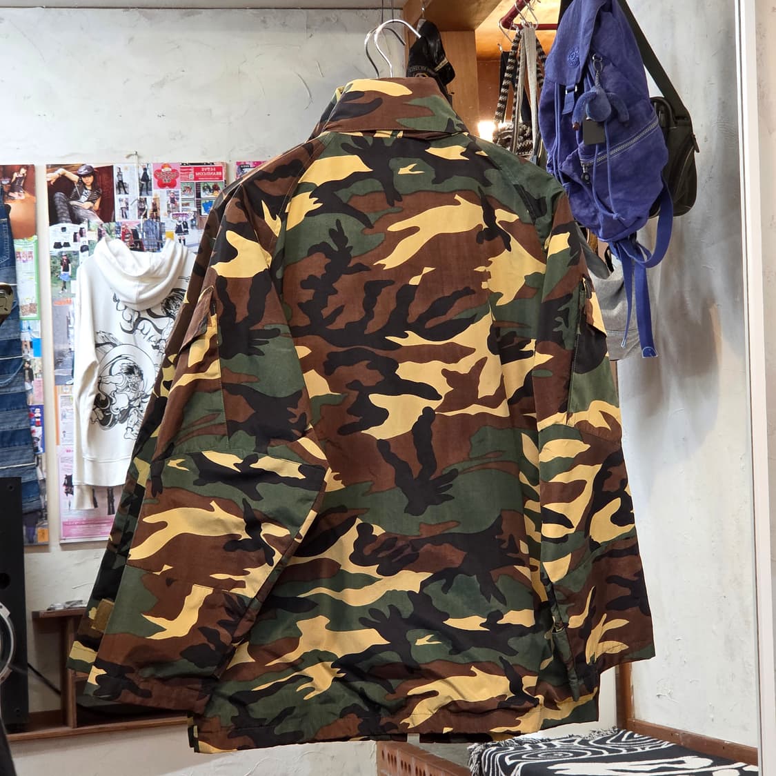 일본 빈티지 카모 밀리터리 바람막이 자켓 상품이미지5