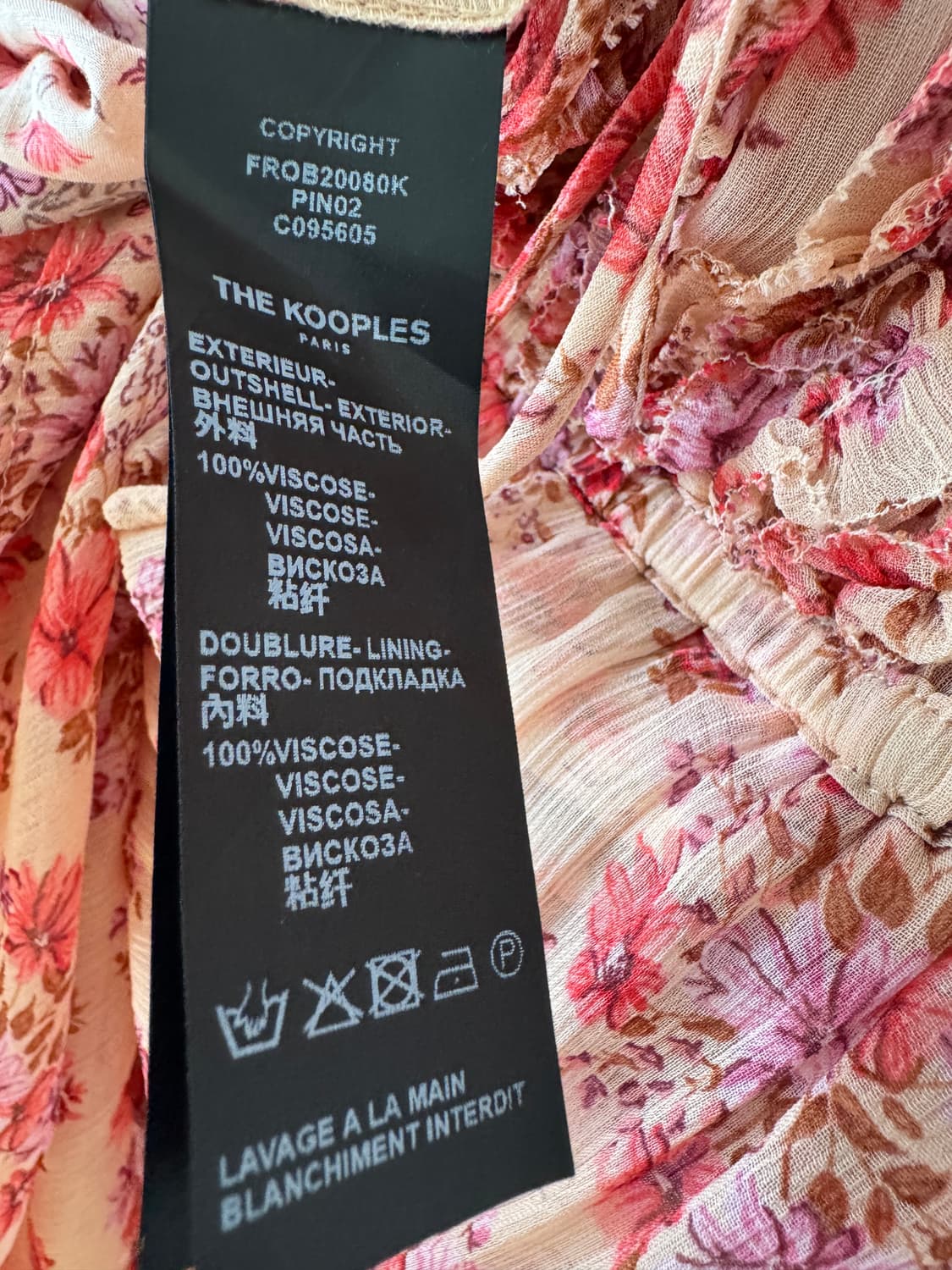 새상품 컨디션 THE KOOPLES  플라워 롱 원피스1(55사이즈) 상품이미지8