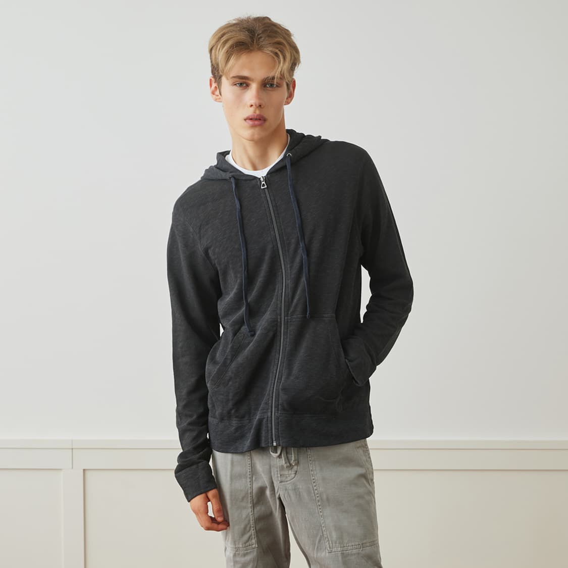 2) james perse 제임스펄스 프렌치 테리 후드 집업 상품이미지6