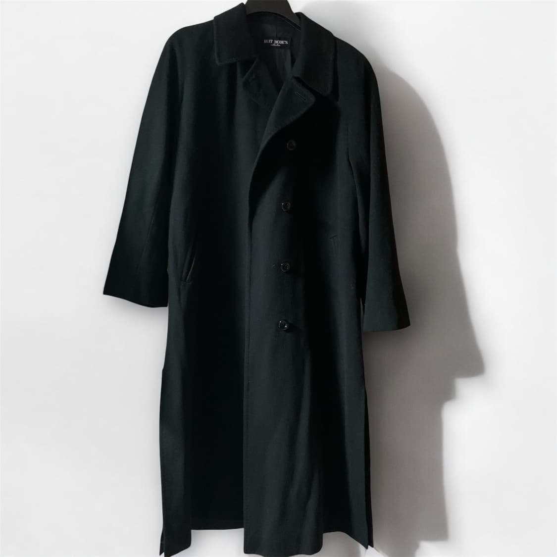 퓨어 캐시미어100 블랙 롱코트 상품이미지3