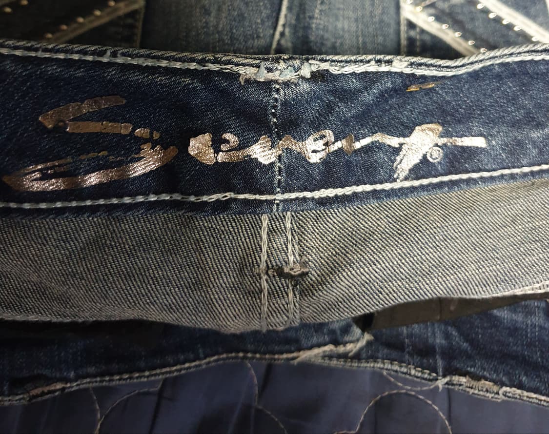 (빈티지) 세븐진 슬림 스트레이트 워싱 스트레치 데님팬츠 인디고 (32) 상품이미지4