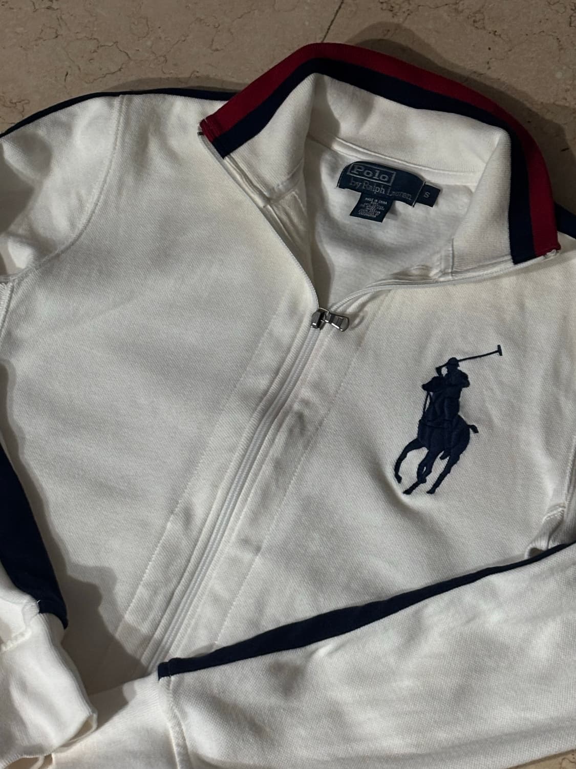 폴로 랄프로렌 빅포니 화이트 집업🐑 상품이미지3