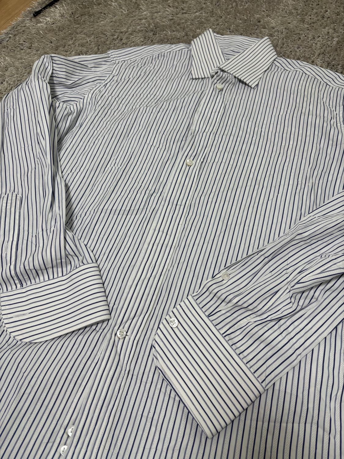 이태리제 CANALI 스트라이프 셔츠 사이즈 100-105 상품이미지2
