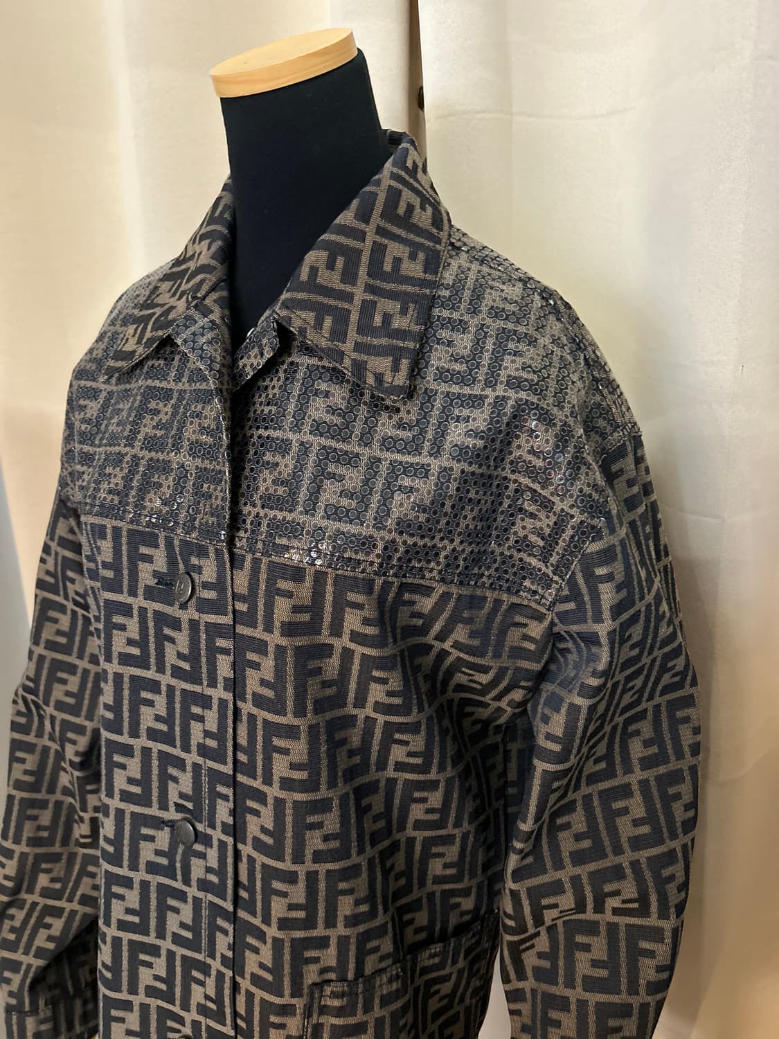 FENDI 펜디 90's FF자카드 톤온톤 스티칭 자켓 상품이미지2