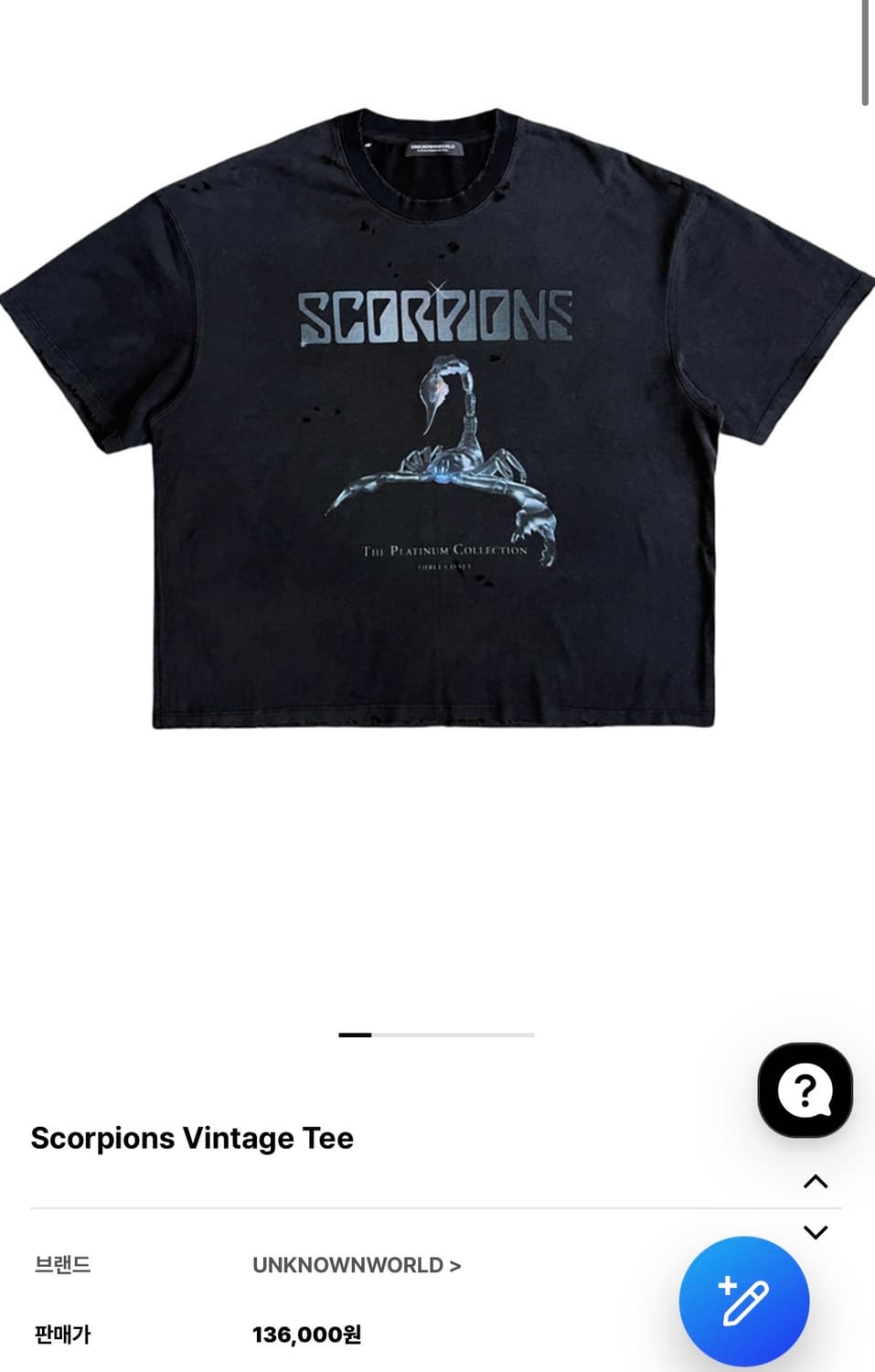 SCORPIONS 플래티넘 컬렉션 크롭 티셔츠 상품이미지6