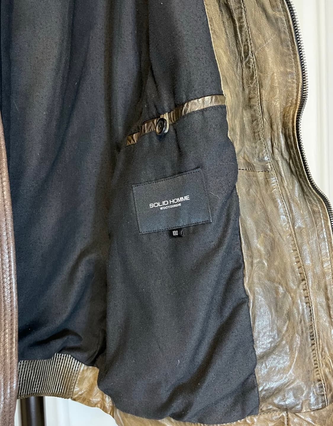 솔리드 옴므 올드 램스킨 레더 자켓 상품이미지4