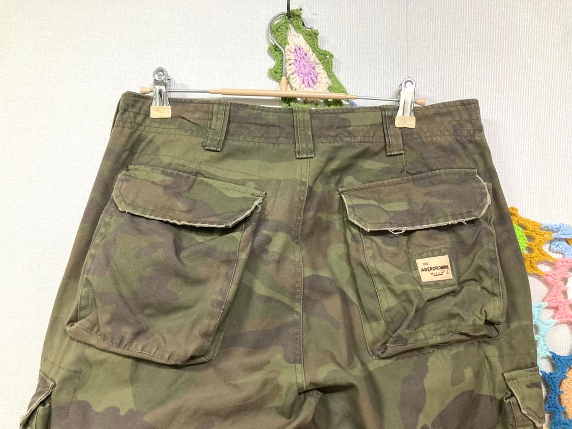 아베크롬비 y2k 카모플라쥬 유틸리티 필드 카고 워크팬츠 32 상품이미지5
