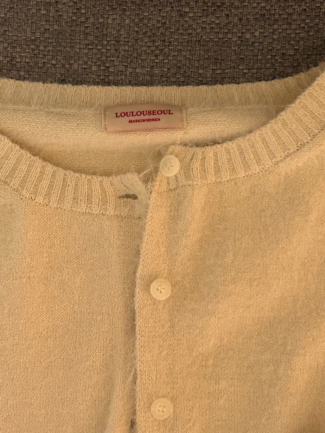 루루서울 크롭 가디건 아이보리 상품이미지4